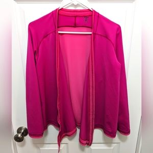 Title nine Diamalete hot pink mesh panel cardigan